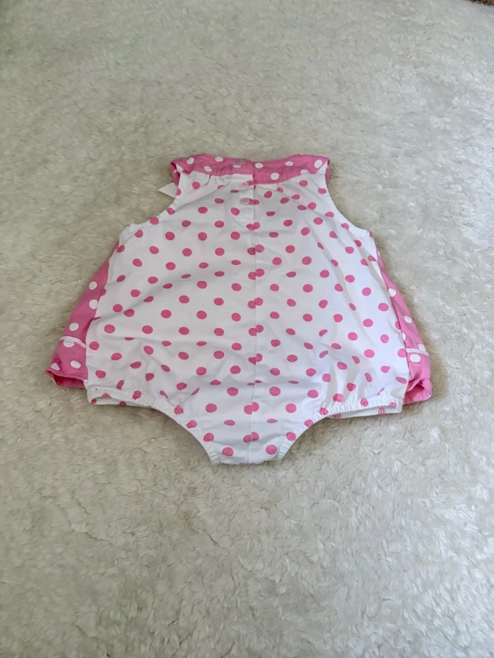 5/$30 🎈 Fresh produce Polka Dot Baby Girl Bubble Romper size 18 months